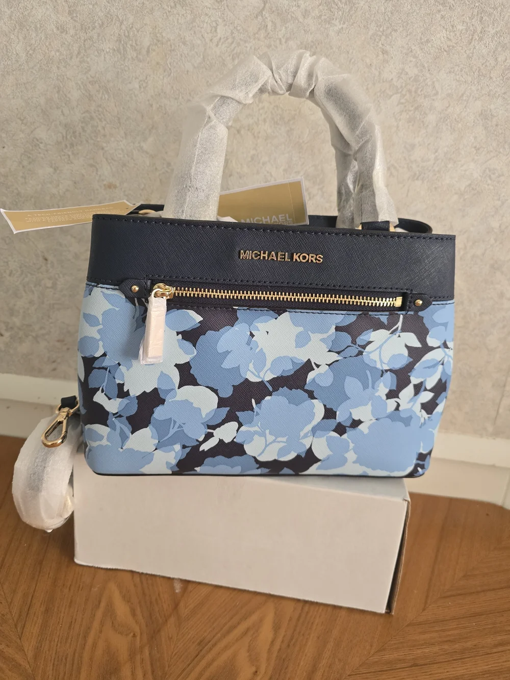 MICHAEL Michael Kors Blue Floral Satchel